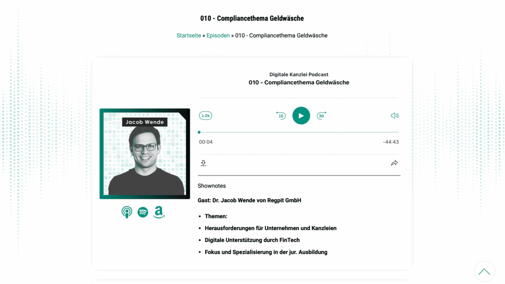 Bildschirmfoto 2025 09 09 um 07.43.53 - Regpit CEO zu Gast im Podcast „Digitale Kanzlei“ von Soldan - Regpit
