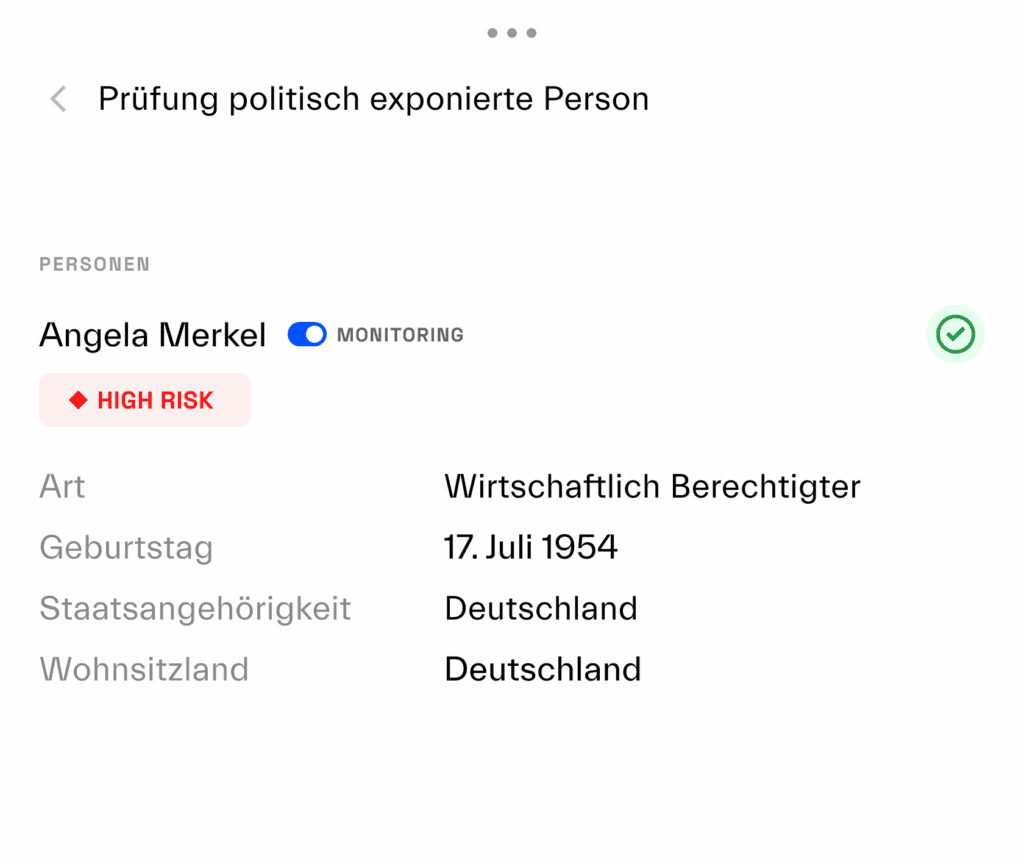 PEP Angela Merkel - PEP-, Sanktions- & Adverse-Media-Screenings - Regpit