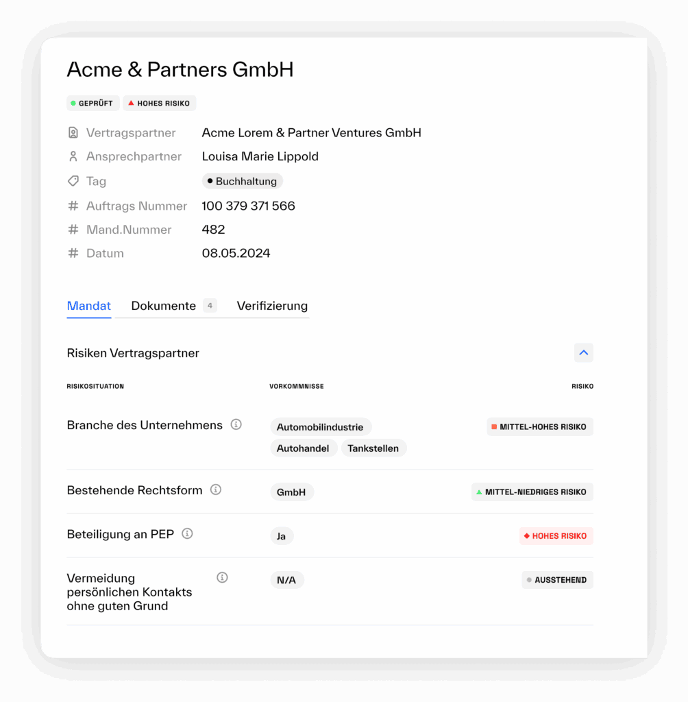 KYC Report and Risikobewertung - Risikobewertung im KYC-Verfahren - Regpit